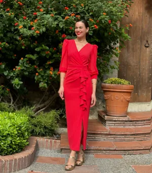 Angelica Midi Dress (Red)