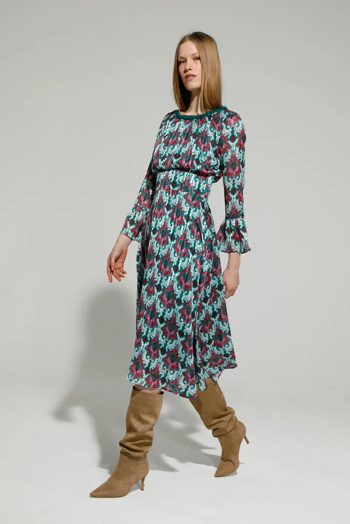 ARBOUR DRESS (GREEN/PINK)