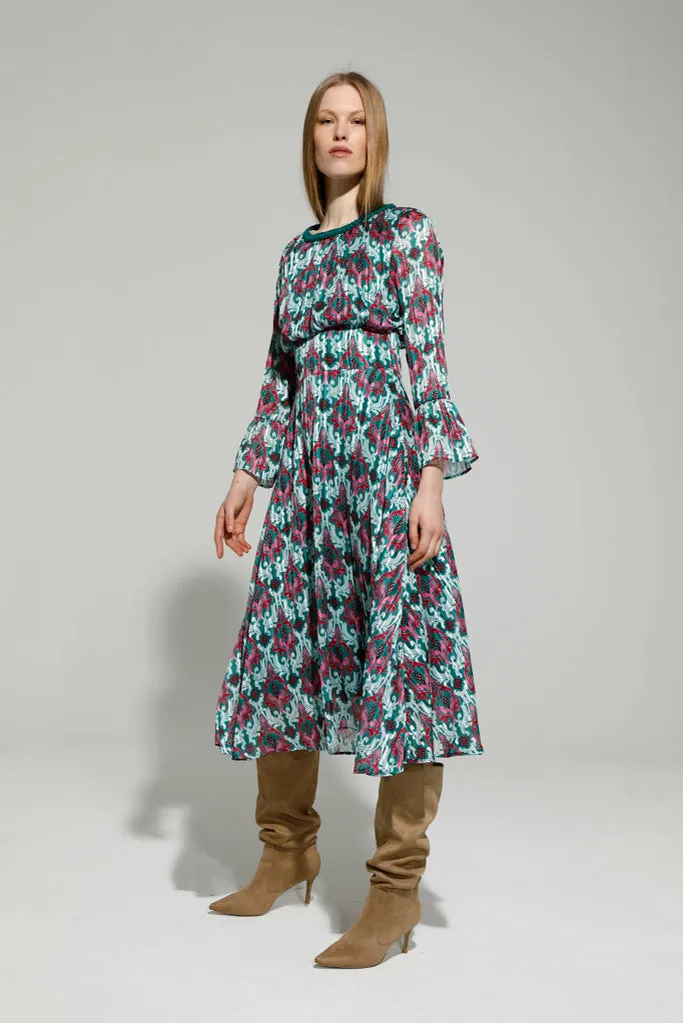 ARBOUR DRESS (GREEN/PINK)