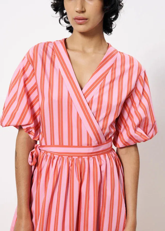 Edmonise Maxi Wrap Dress (Pink)