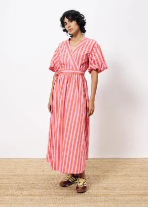 Edmonise Maxi Wrap Dress (Pink)