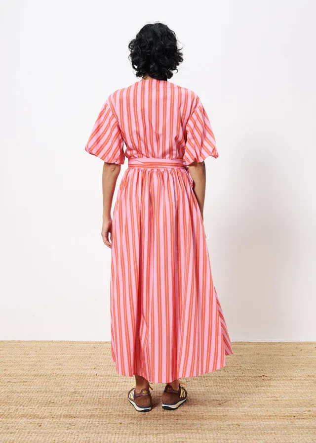 Edmonise Maxi Wrap Dress (Pink)