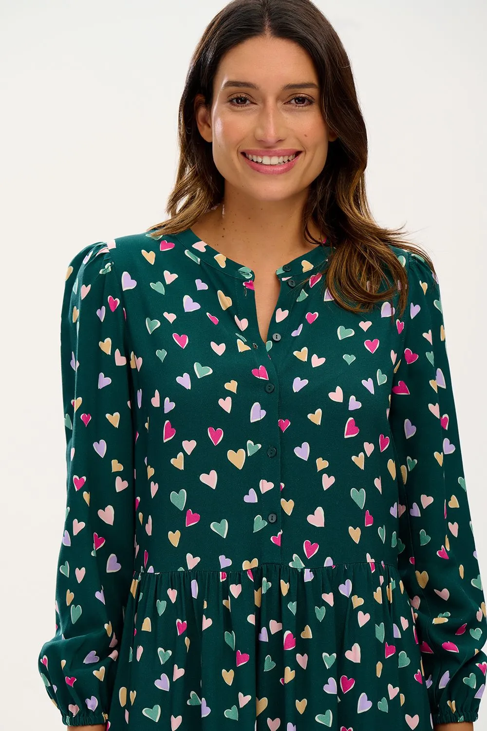 ESTHER MAXI SMOCK DRESS (GREEN)