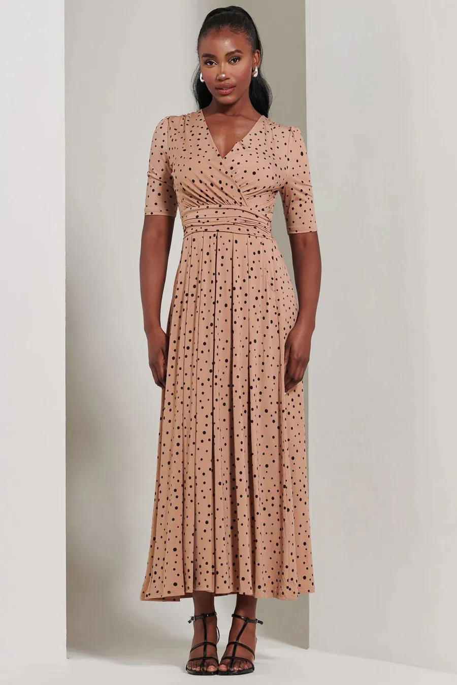 Half Sleeve Jersey Maxi Dress (Spot Multi)