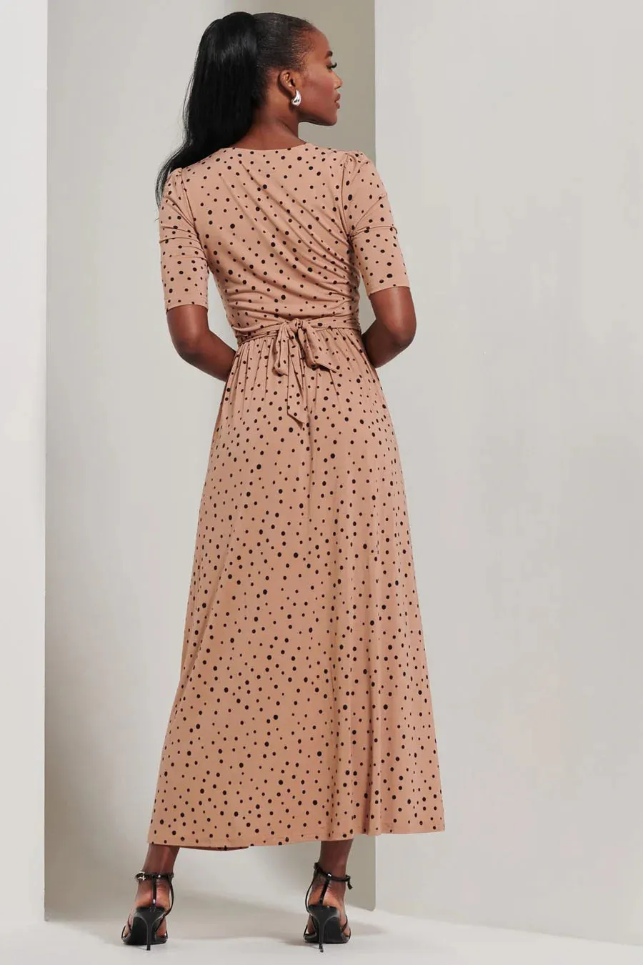 Half Sleeve Jersey Maxi Dress (Spot Multi)