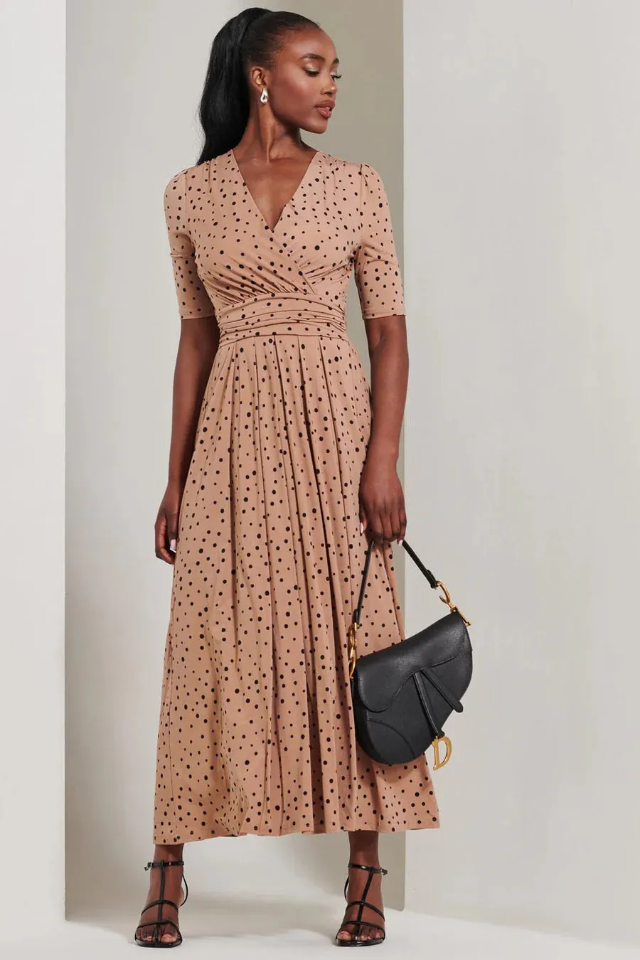 Half Sleeve Jersey Maxi Dress (Spot Multi)