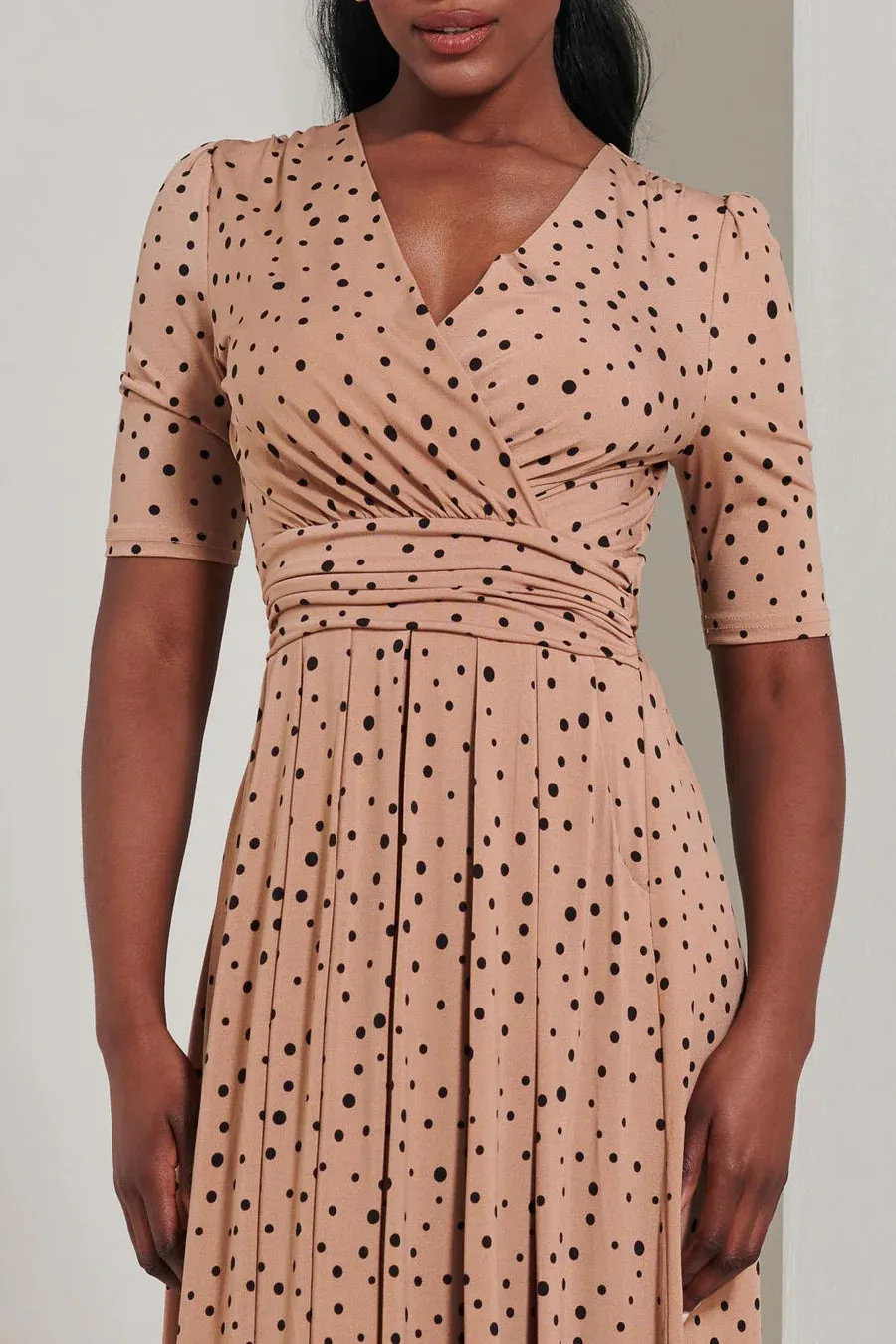 Half Sleeve Jersey Maxi Dress (Spot Multi)