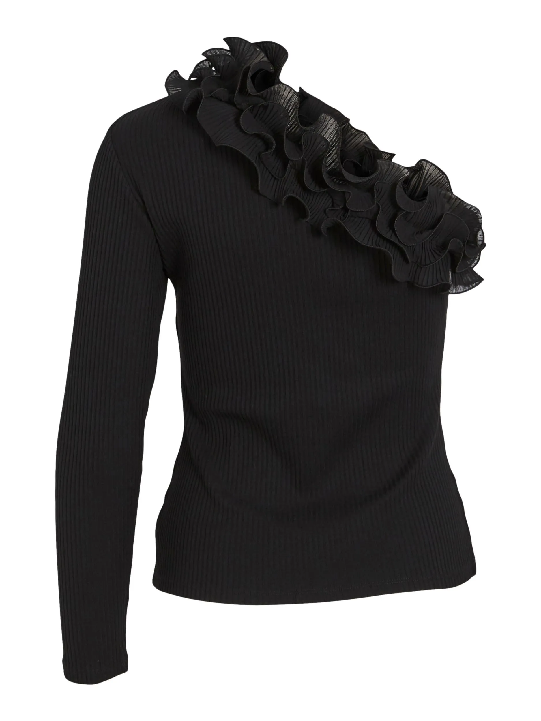IMIA ONE SHOULDER TOP (BLACK)
