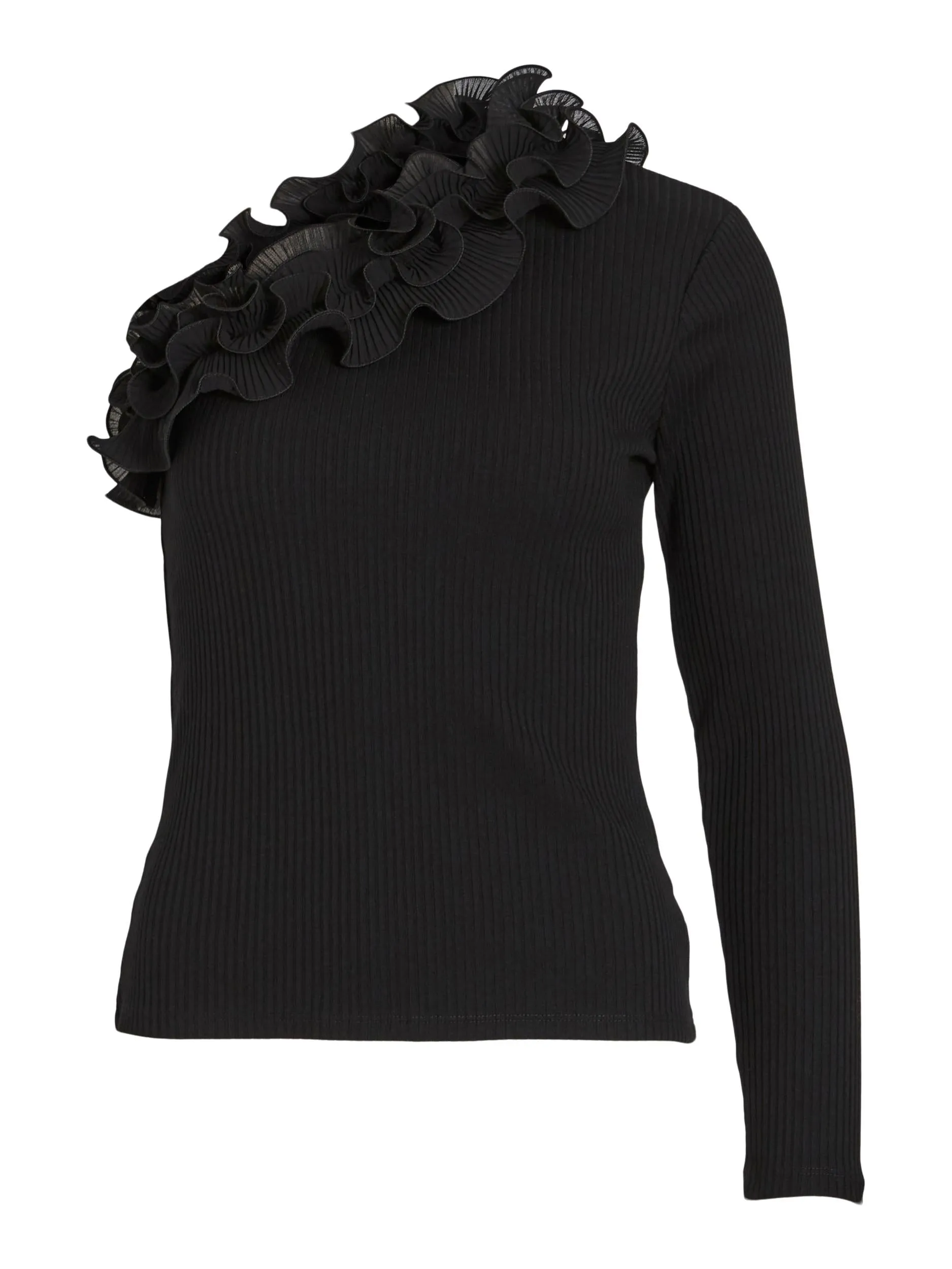 IMIA ONE SHOULDER TOP (BLACK)