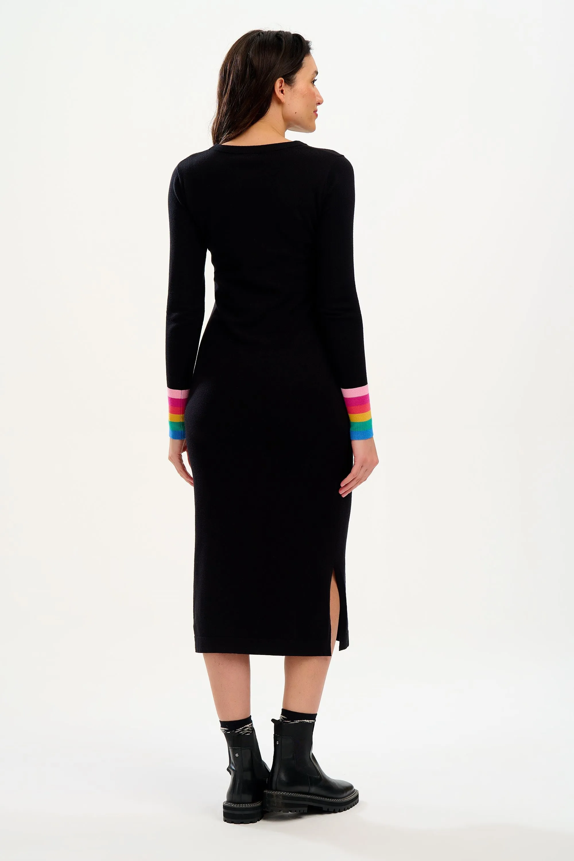 LISELLE MIDI KNIT DRESS (BLACK)