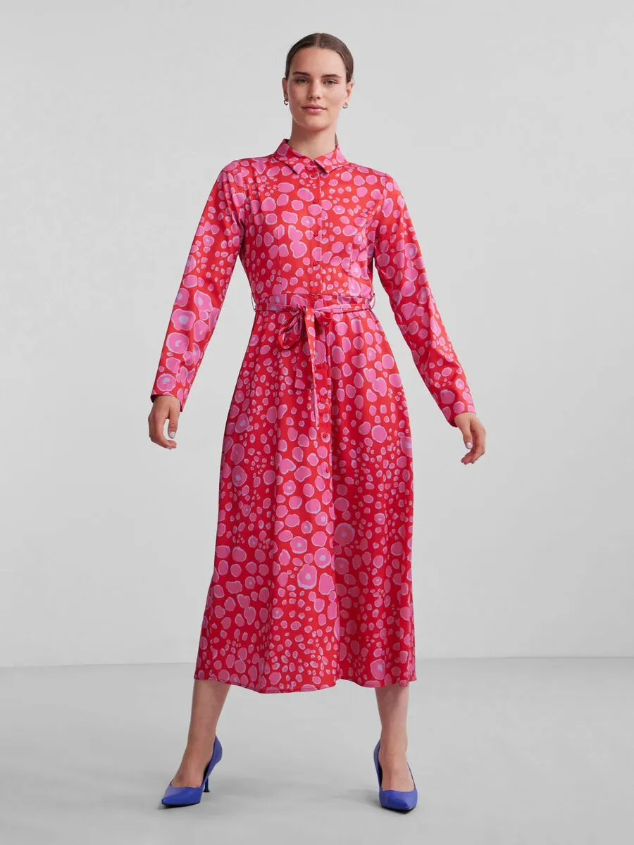Nelly Shirt Dress (Flame Scarlet)