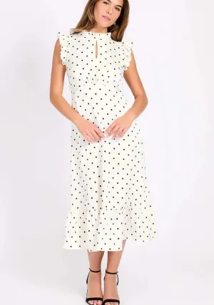 Parker Polka Dot Midaxi Dress (Ivory/Black)