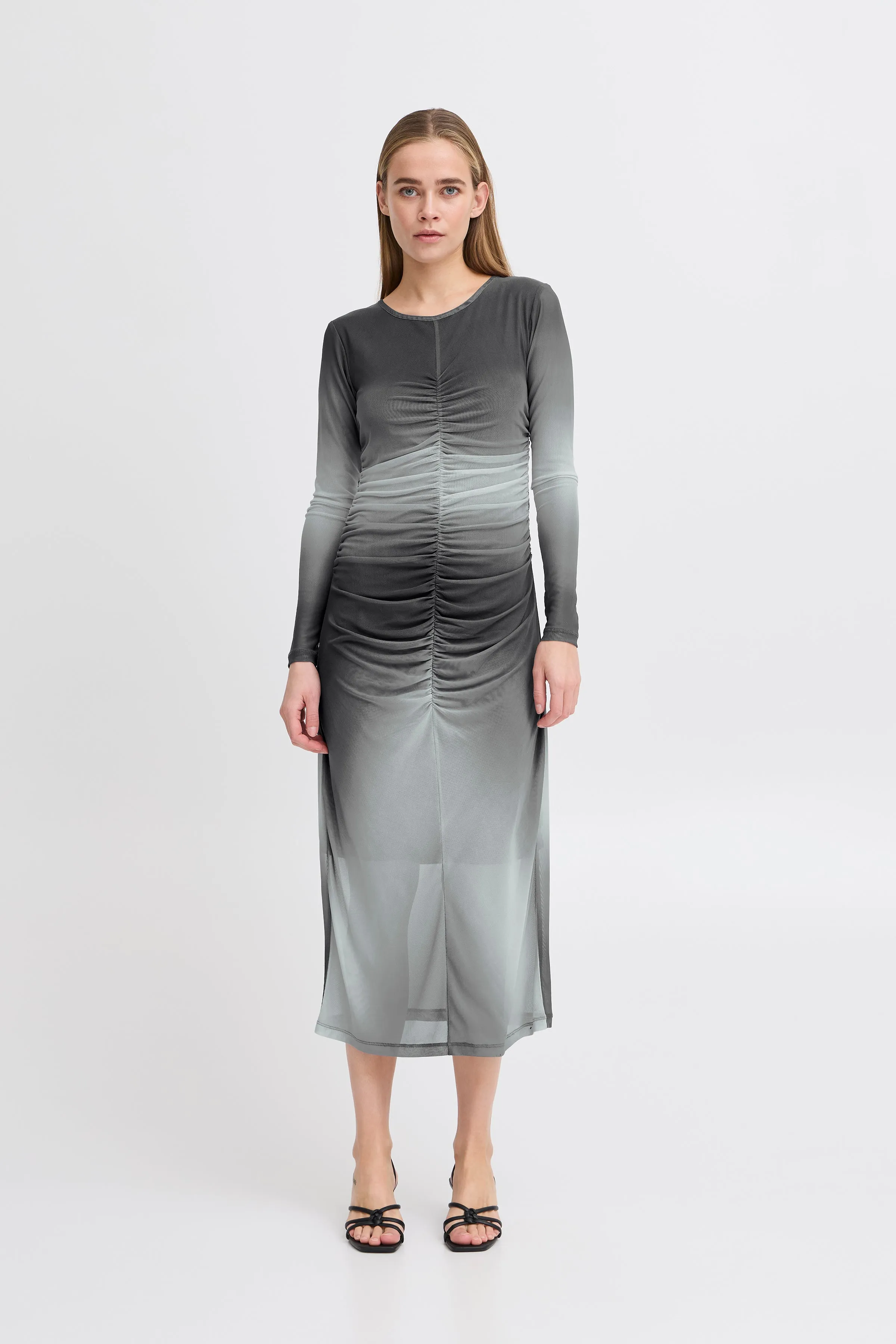 Penelope Midi Dress (Black Fading)