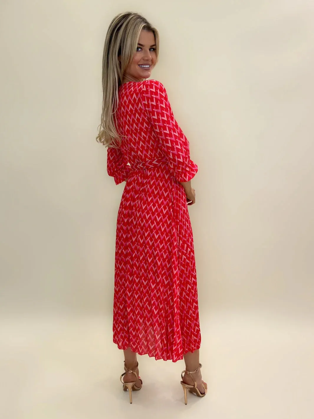 POSITANO MIDI DRESS (RED)
