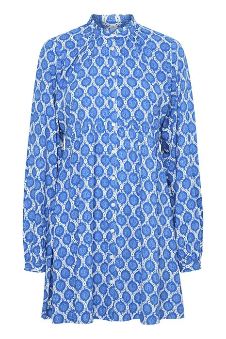 Sreena Mini Smock Dress (Turkish Sea)