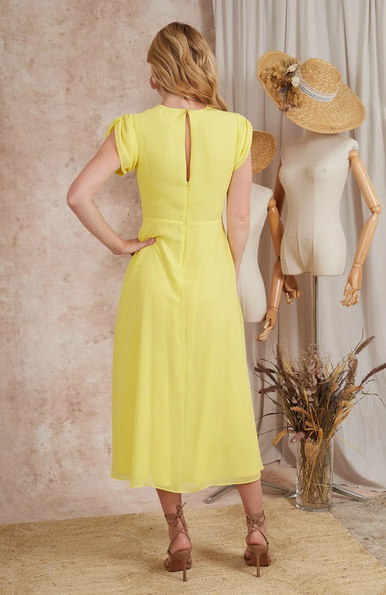 The Belle Button Front Tea Dress