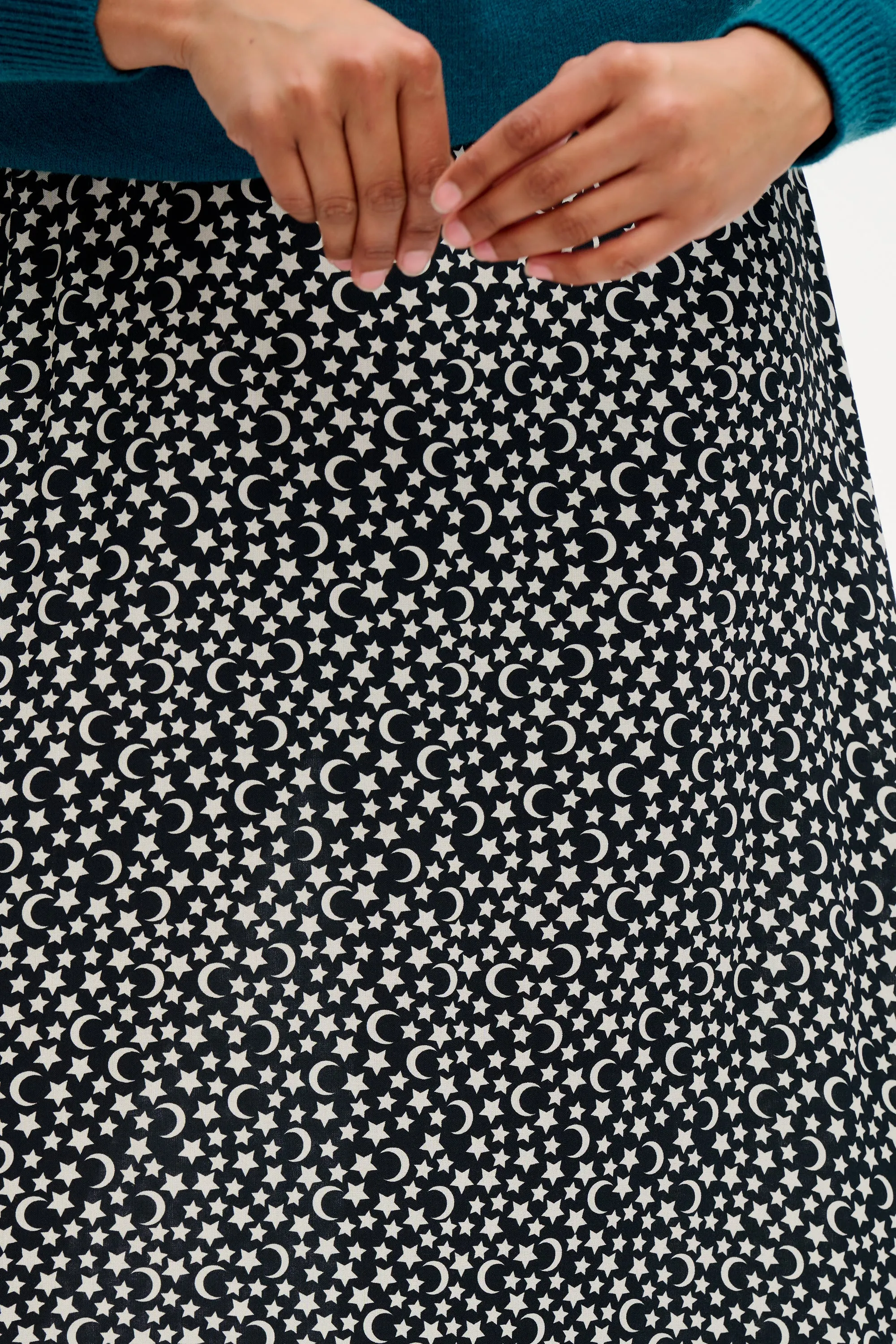 Zora Skirt - Monochrome Moon & Stars