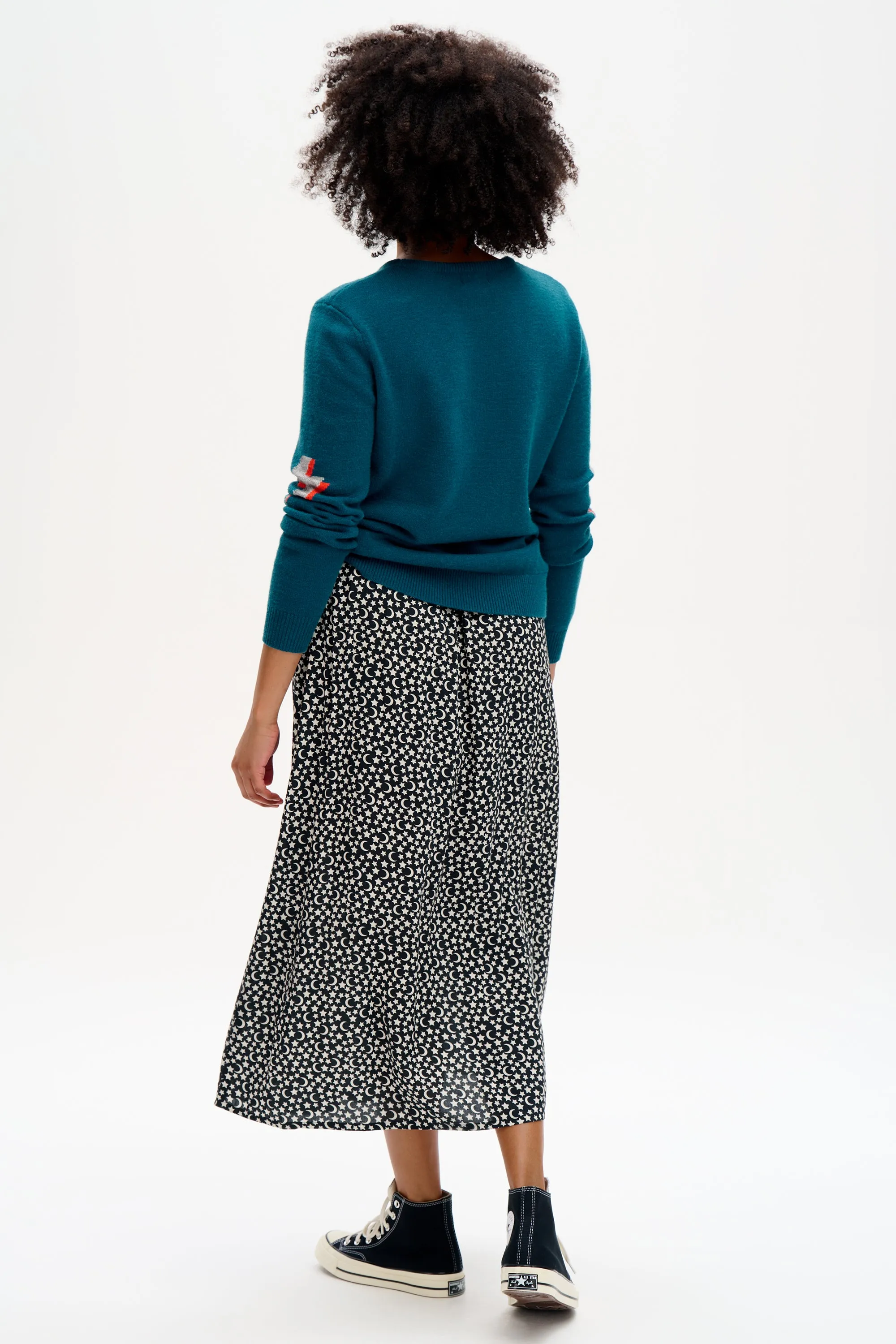 Zora Skirt - Monochrome Moon & Stars